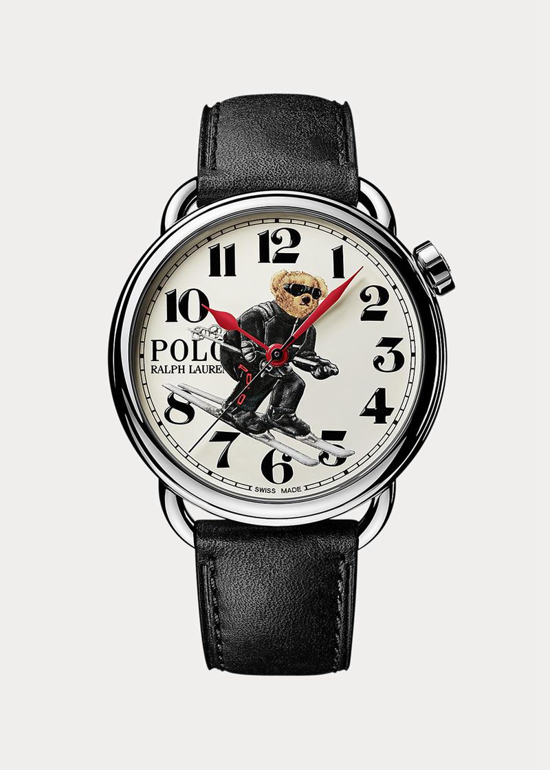 Relojes Polo Ralph Lauren Mujer Ski Polo Bear 42 Mm Steel Watch Chile Blancas KOQPV-3872